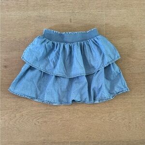 Mini Boden ruffle denim skirt size 6-7